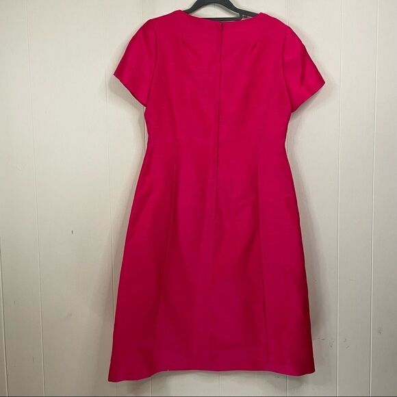 Vintage Jennifer’s Hot Pink Structured Silk and Wool Blend Dress - Picture 4 of 7